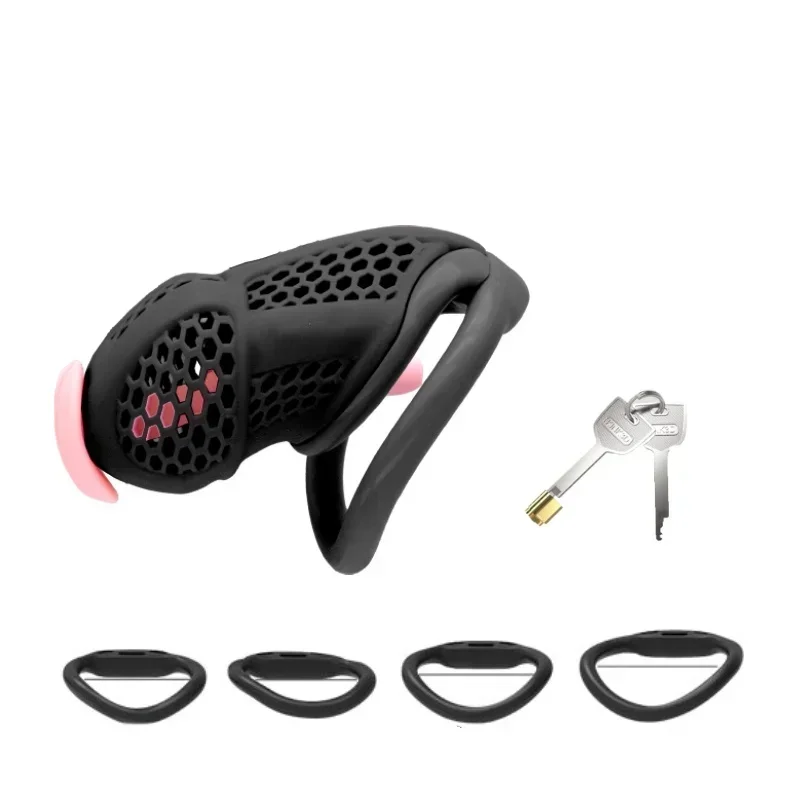 ล็อคท่อปัสสาวะ สรีรศาสตร์ ออกแบบรังผึ้ง ใช้น้ำลายไนลอนเกรดสูง เทคโนโลยีพิมพ์ 3 มิติ（ไม่รวมแท่งม้า）-sextoyfunny