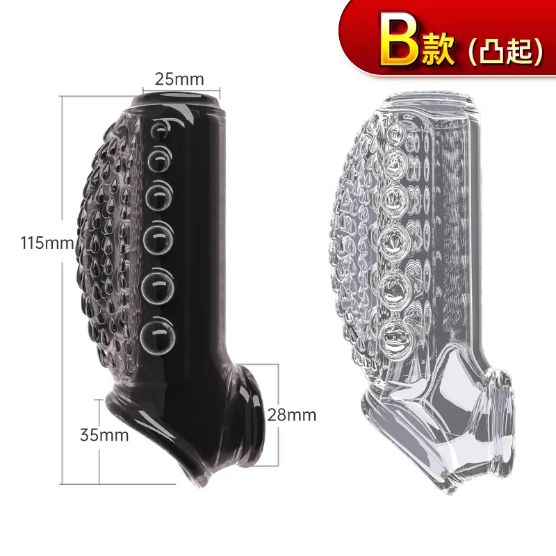 Transparent Through-Type Penis Sleeve 2 Styles Available