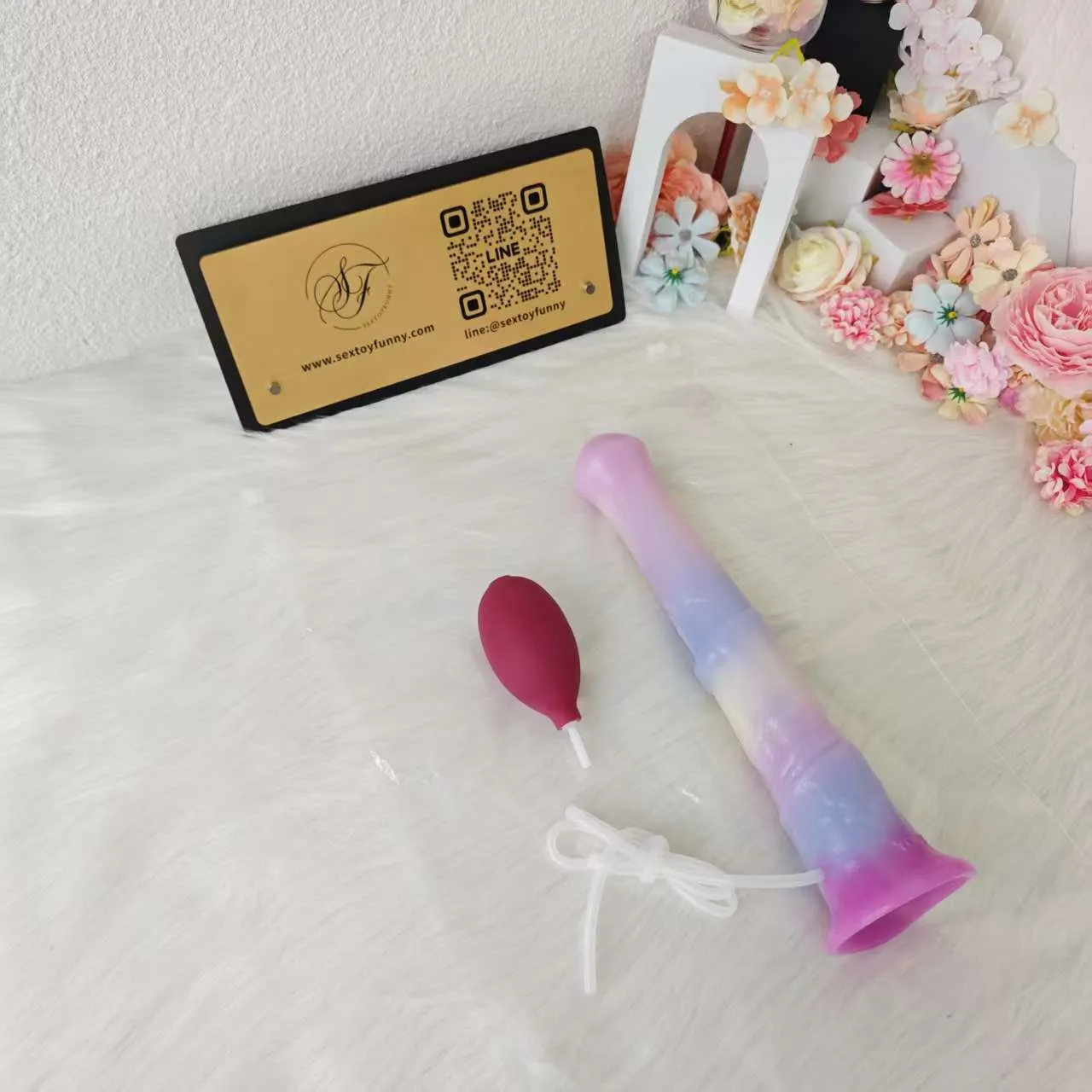 YOCY Ejaculatable Fantasy Transparent Gradient Horse Dildo
