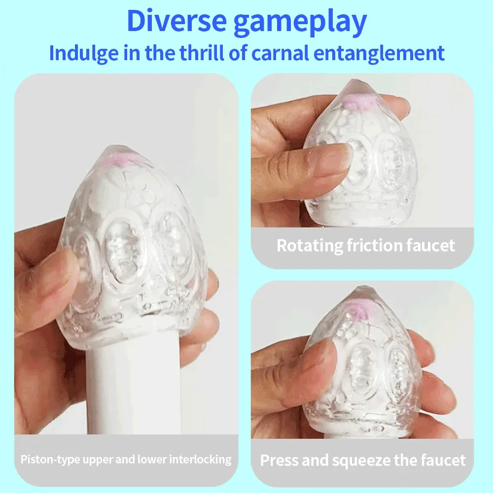Transparent Male Masturbator 3 Types Of Channels