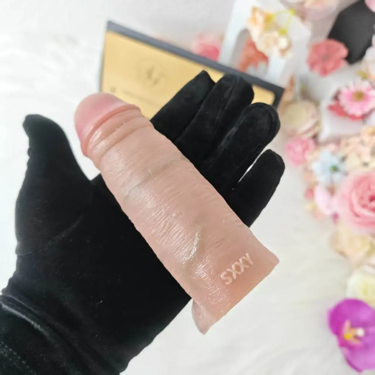 SXXY S8101 Platinum Silicone Simulated Penis Sleeve