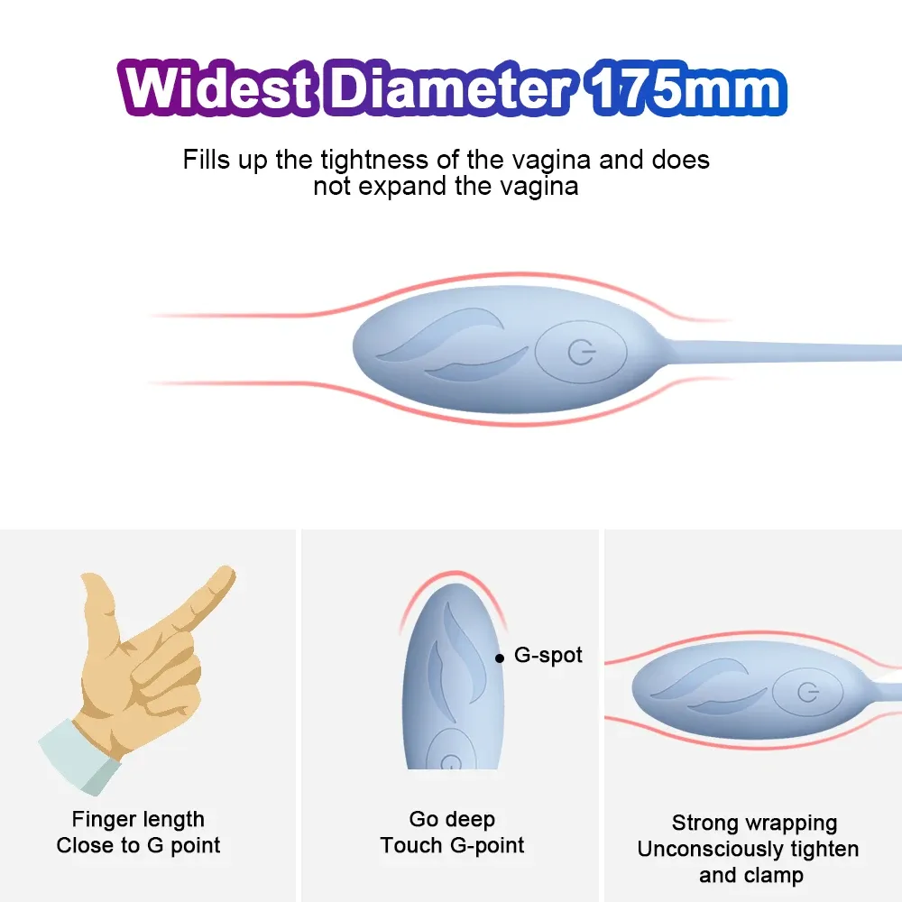 10 Frequencies Remote Control Egg Vibrator 3 Colors