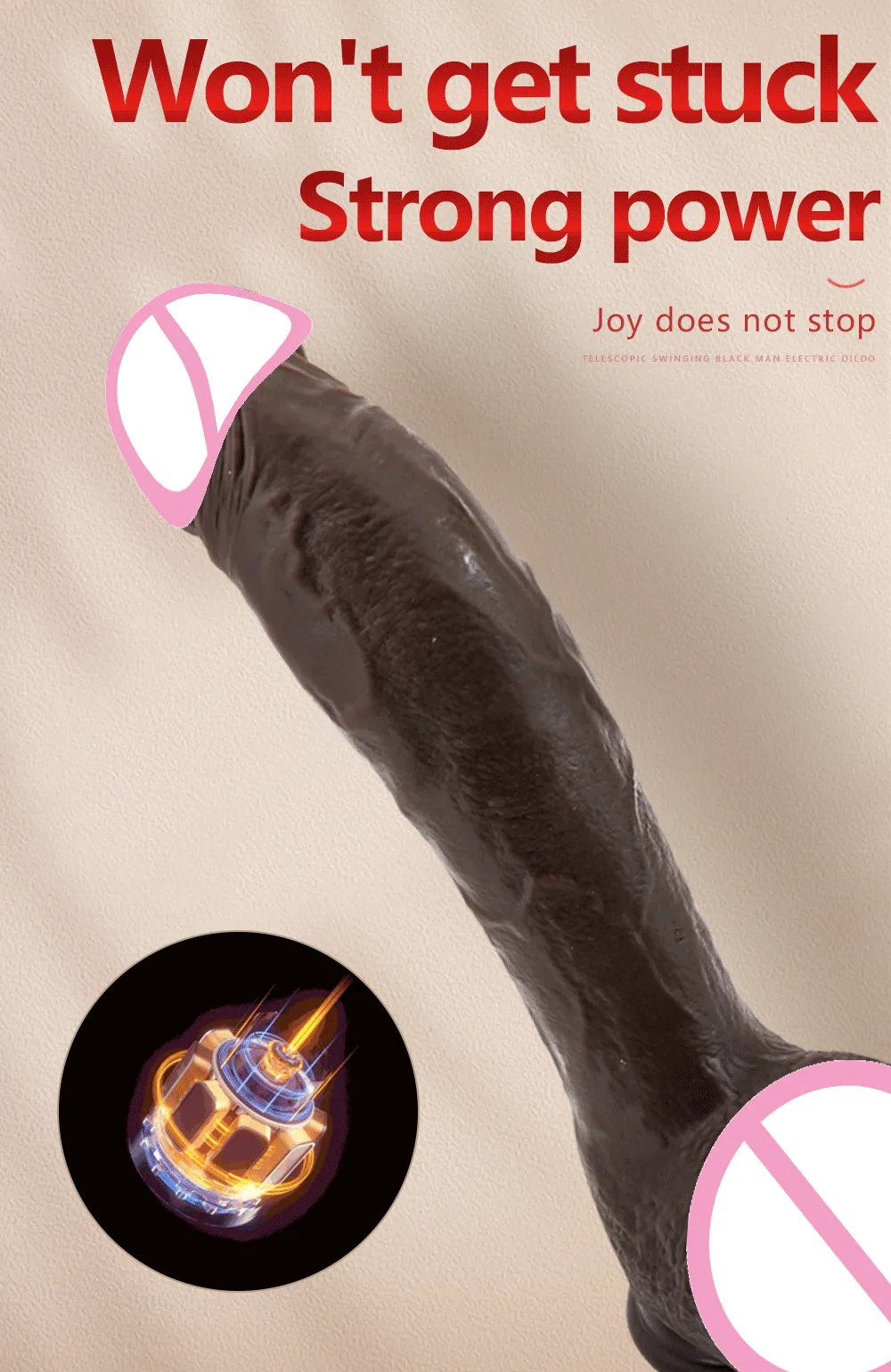 Extra-Long Heated 9 Frequencies Thrusting Realistic Dildo