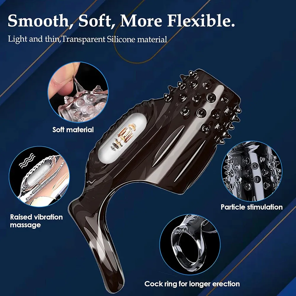 Open-Ended Penis Extender Integrated Cock Ring 2 Colors