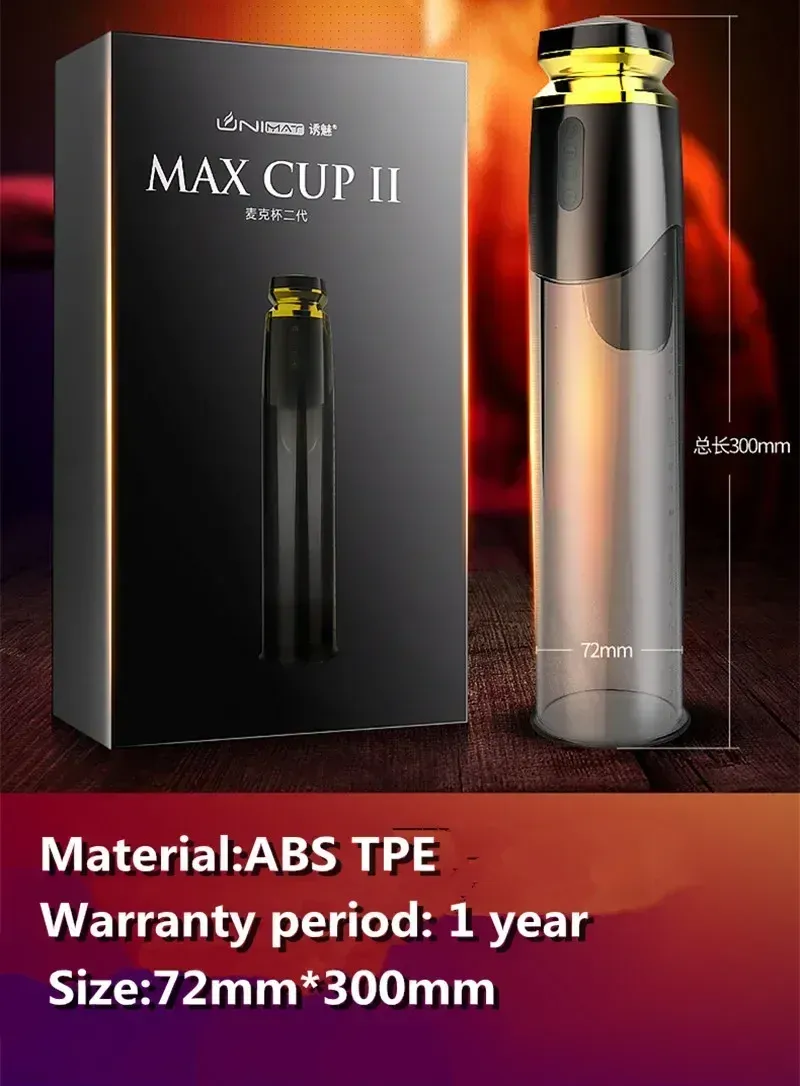 UNIMAT Max Cup II Penis Pump & Masturbator 13cm Inner Liner