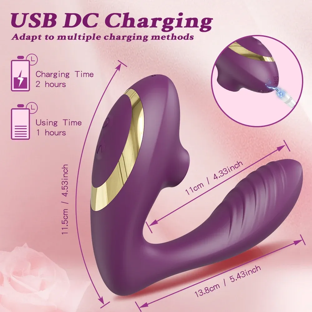 Wearable 10-Frequency Vibrating & Suction Vibrator
