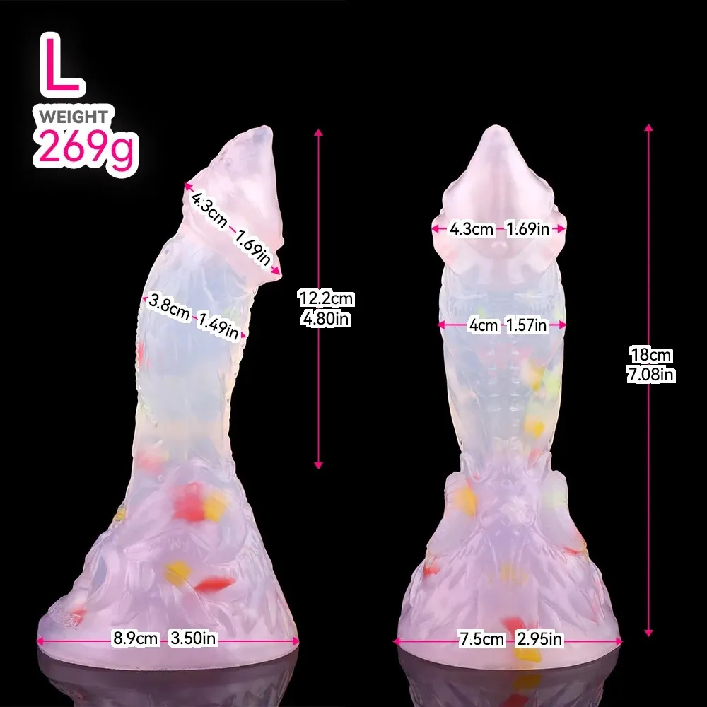 ELKKOST Thick Foreskin Octopus Sucker Base Fantasy Orc Dildo