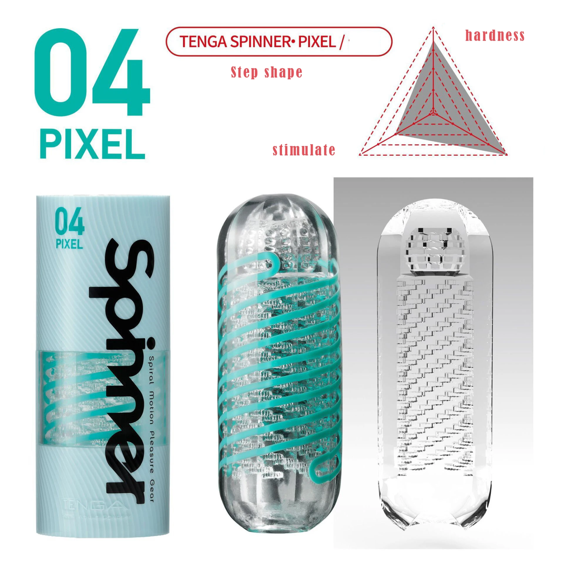 ถ้วยช่วยตัวเองใช้มือ วัสดุ TPE นำเข้า ออกแบบตามหลักสรีรศาสตร์ ลายเรขาคณิตชัดเจน ฐานรองรับน้ำออกแบบอย่างชาญฉลาด｜TENGA-sextoyfunny