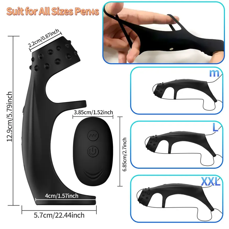 10-Frequency Remote Control Penis Sleeve & Cock Ring