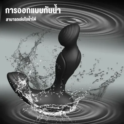ของเล่นประตูหลัง เครื่องนวดต่อมลูกหมาก มอเตอร์คู่ ฟังก์ชันรีโมท
