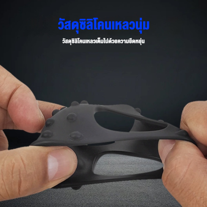 060002 ห่วงล็อกสเปิร์ม 10 ความแรงสั่นสะเทือน ดีไซน์จุดนูน ควบคุมปุ่มเดียว ซิลิโคนยืดหยุ่นสูง IPX7