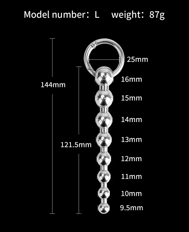 304 Stainless Steel Beaded Urethral Sound 3 Sizes Available