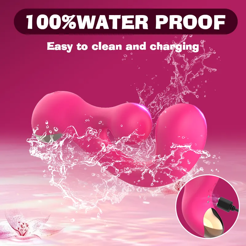 Dual Large Round Head Shaped G-Spot & Clitoral Vibrator