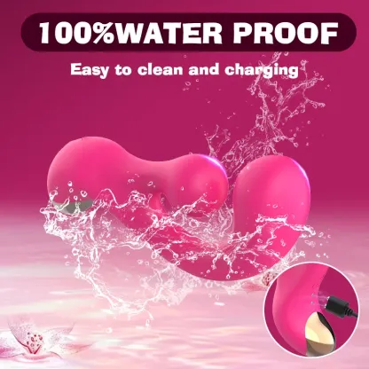 Dual Large Round Head Shaped G-Spot & Clitoral Vibrator