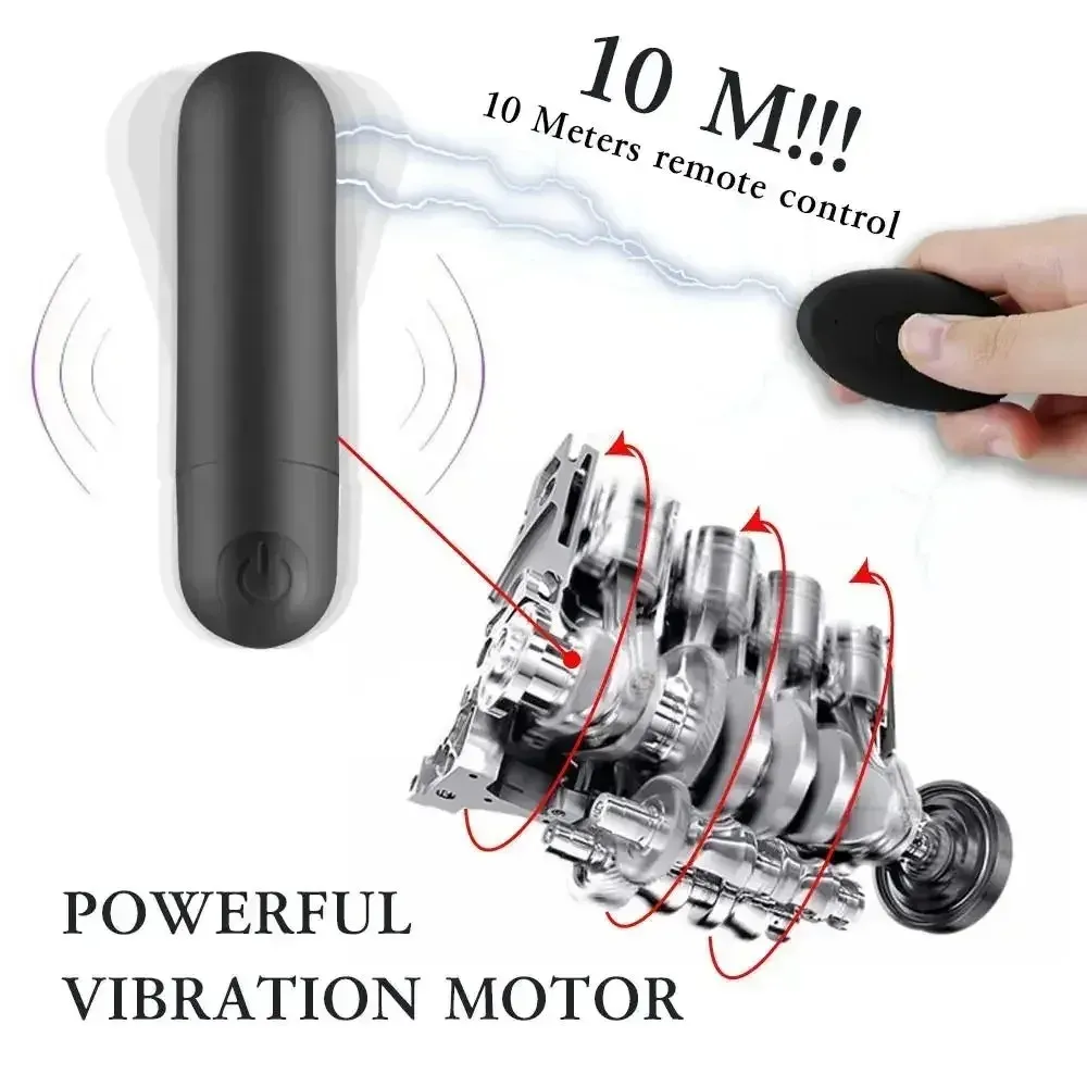 10-Frequency Wearable Remote Control Egg Vibrator Set