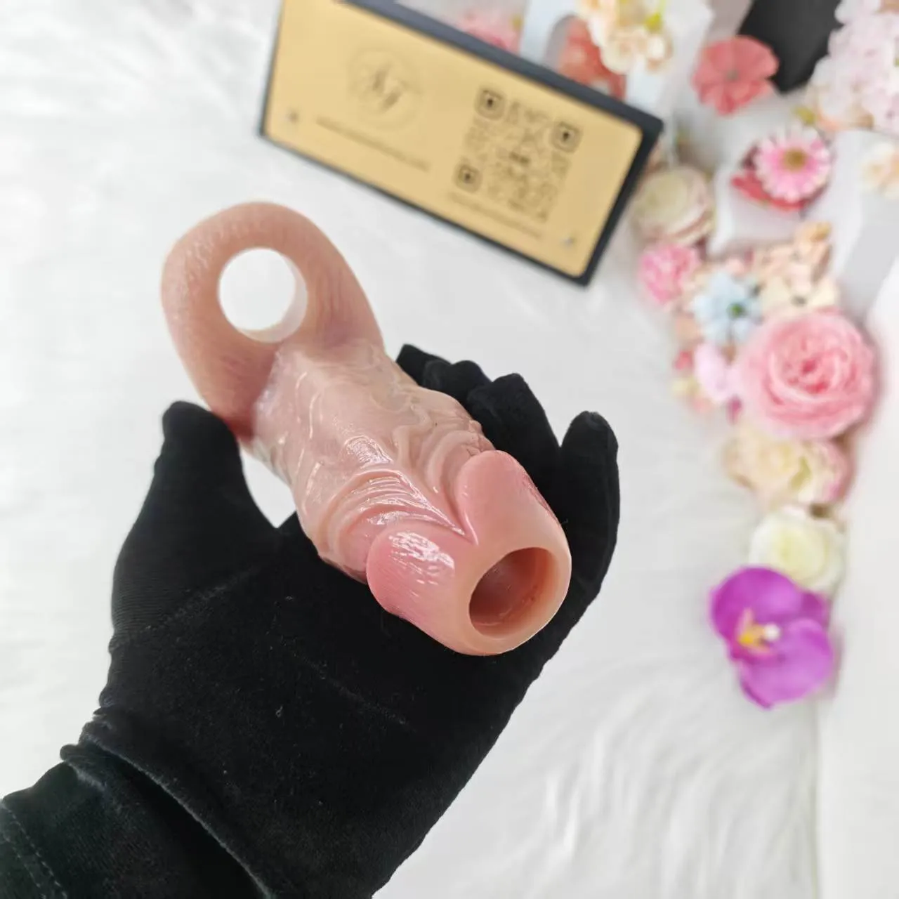 SXXY S8110 Platinum Silicone Simulated Penis Sleeve