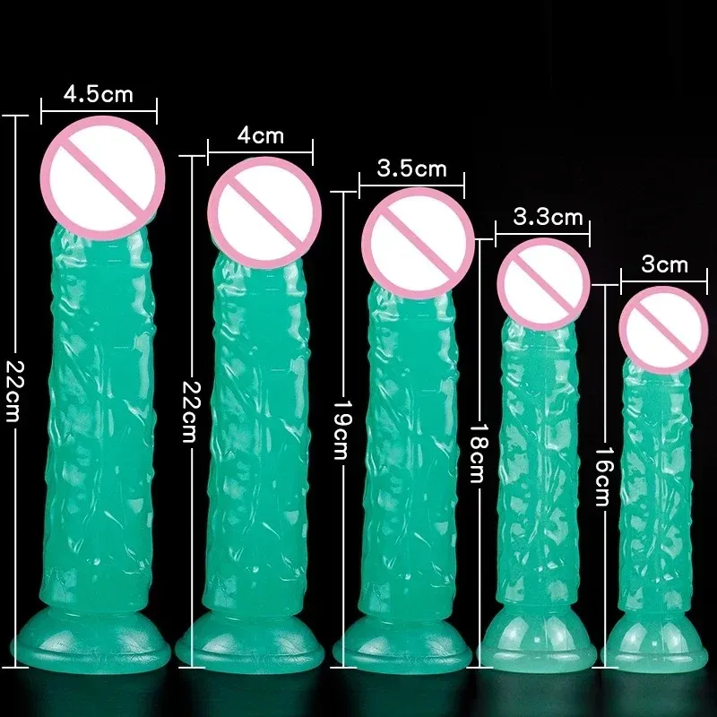 Glow-In-The-Dark Realistic Dildo 3 Sizes Available