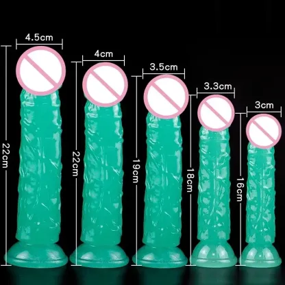 Glow-In-The-Dark Realistic Dildo 3 Sizes Available