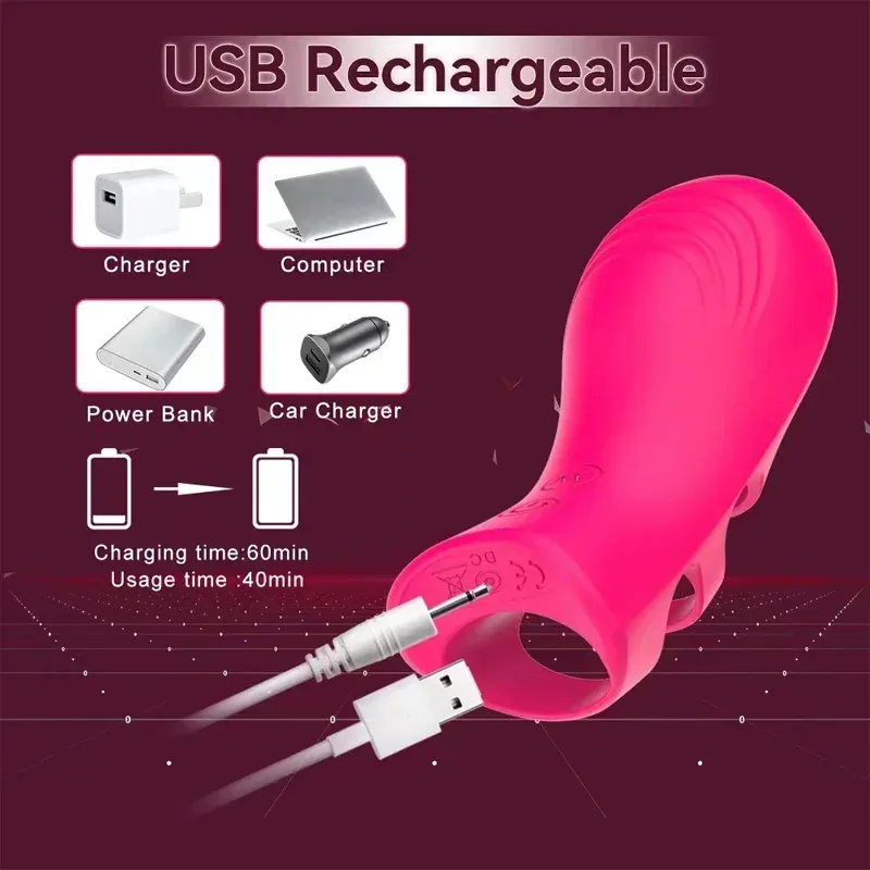 10 Frequencies Finger-Wearable Vibrating Egg IPX6 Waterproof
