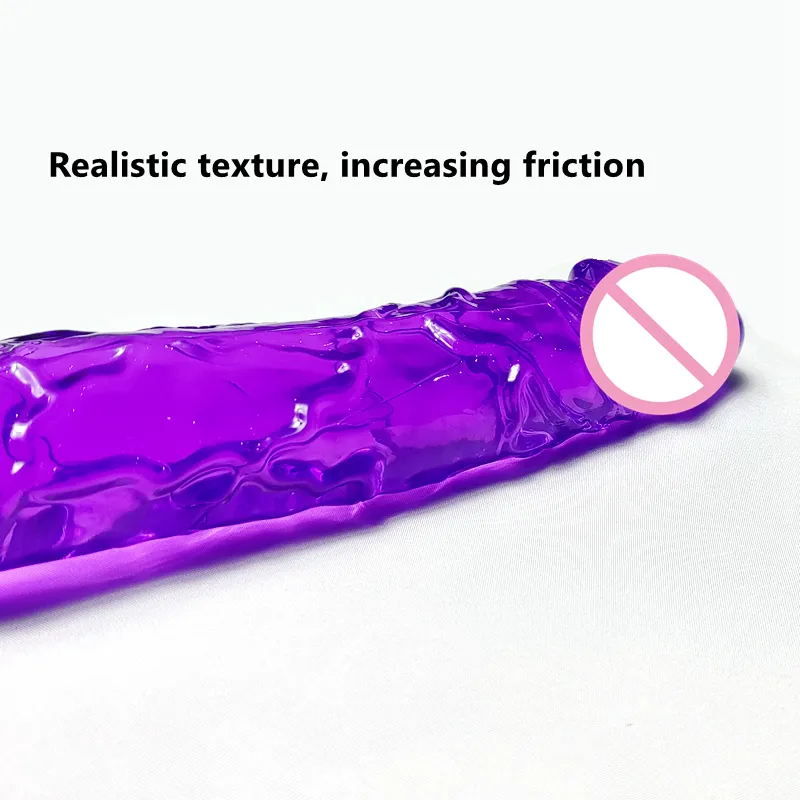 Transparent Purple Realistic Dildo With Suction Cup 3 Sizes