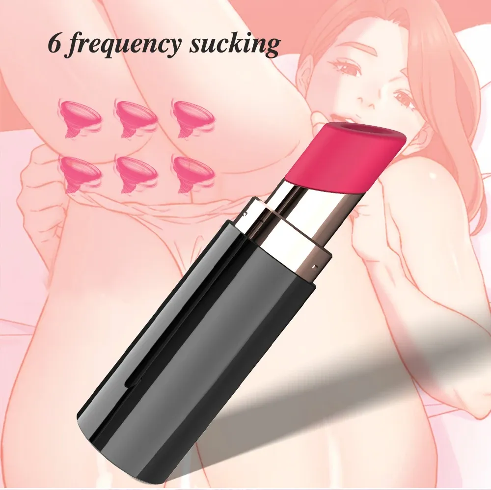6 Modes Lipstick Shaped Clitoral Vibrator & Breast Toy
