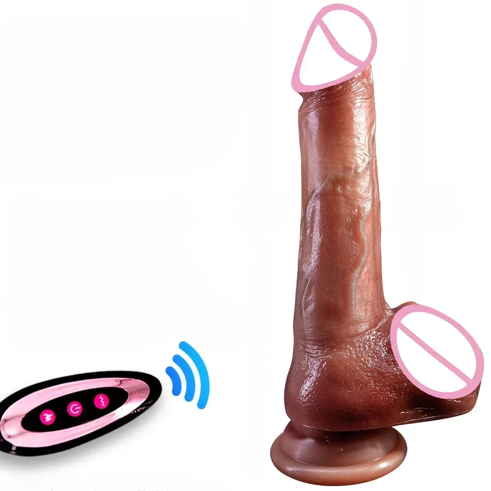 W0110 ดิลโด้ มอเตอร์พลังสูง หลายความถี่สั่นสะเทือน+ยืดหด+ส่าย ออกแบบสมจริง ควบคุมไร้สาย IPX5