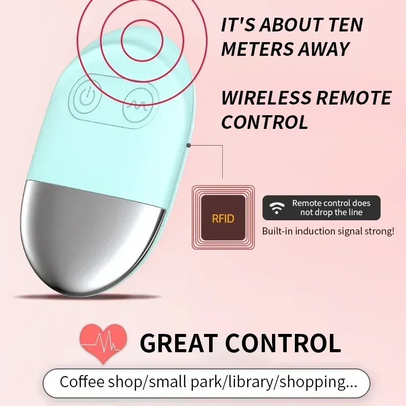 10 Frequencies Breathing Light Remote Control Vibrating Egg