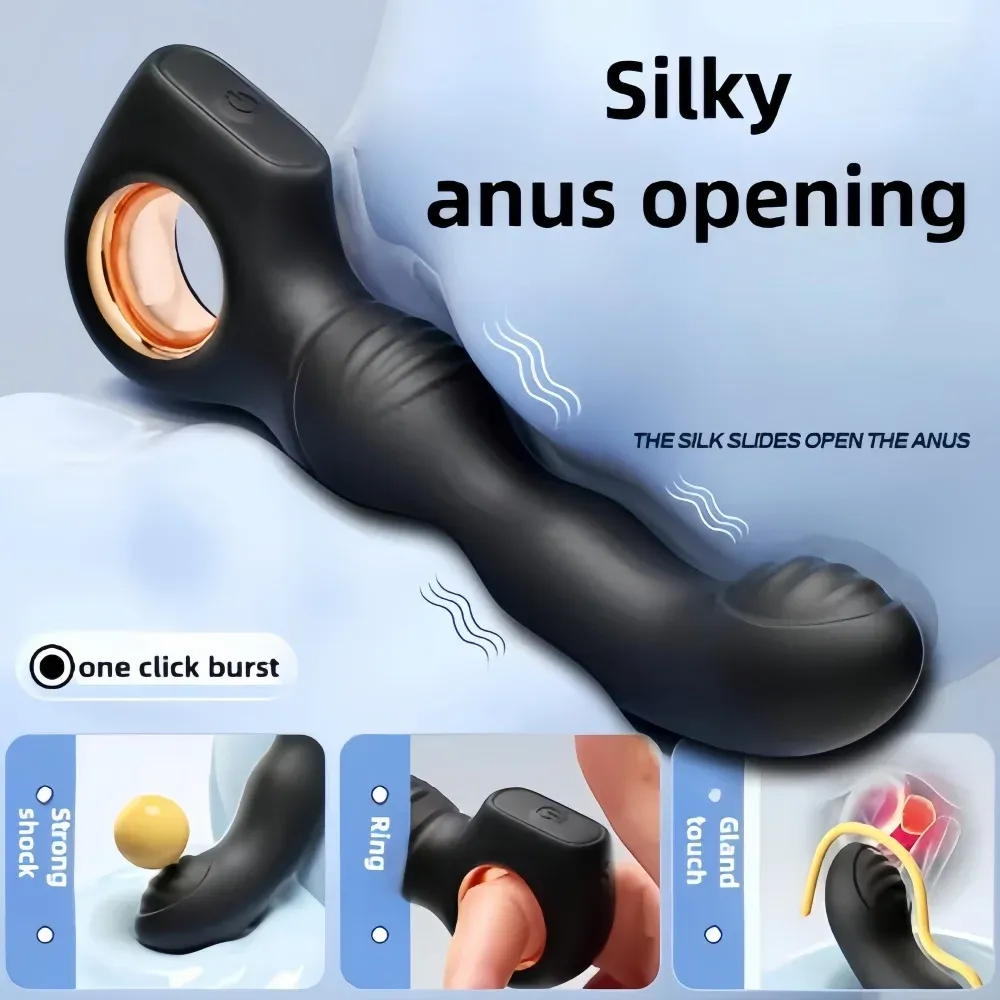 2In1 Prostate Massager & Anal Vibrator One-Button Burst Mode