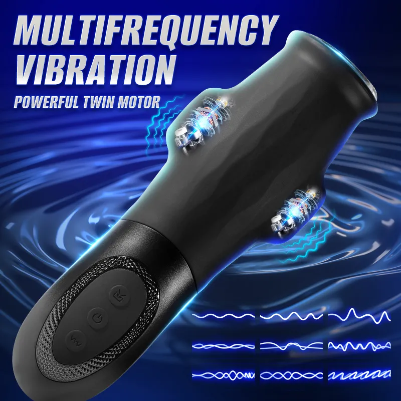 10 Vibrations 5 Suctions Male Masturbator Detachable