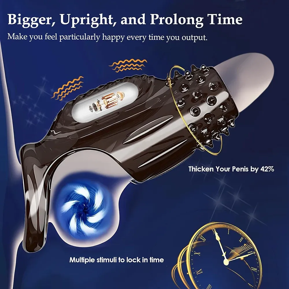 Open-Ended Penis Extender Integrated Cock Ring 2 Colors