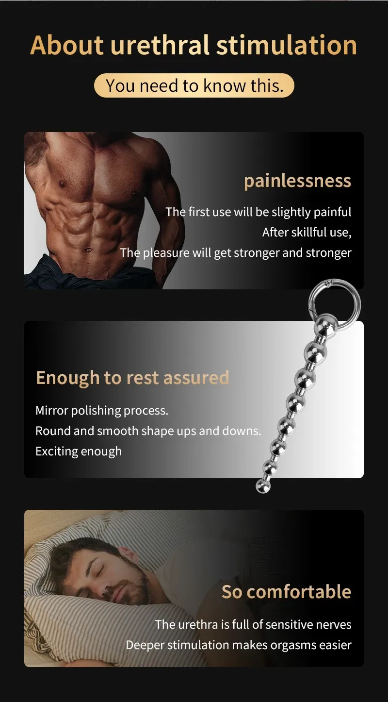 304 Stainless Steel Beaded Urethral Sound 3 Sizes Available