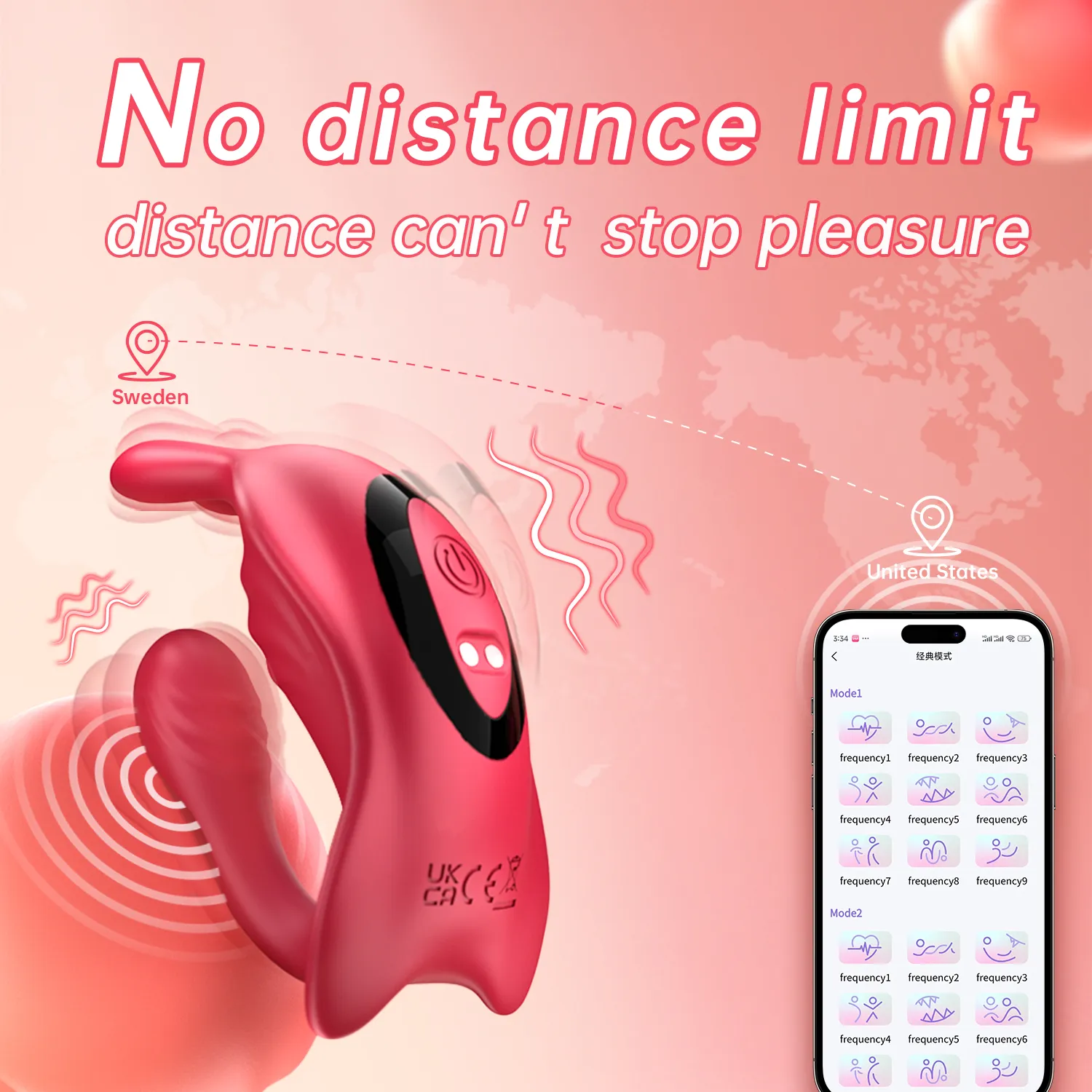 9 Frequencies 4-In-1 Wearable APP Control Dual Vibrator