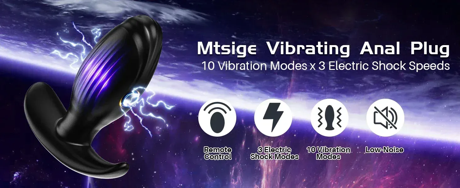 Wireless Remote Control Anal Plug 3-Level Pulse Shock