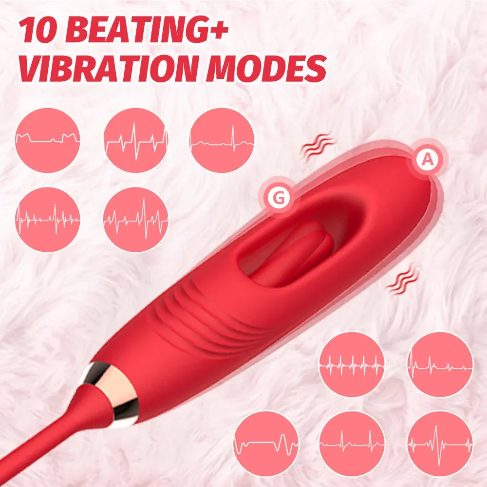 Rose Shaped Heating Suction Dual G-Spot & Clitoral Vibrator