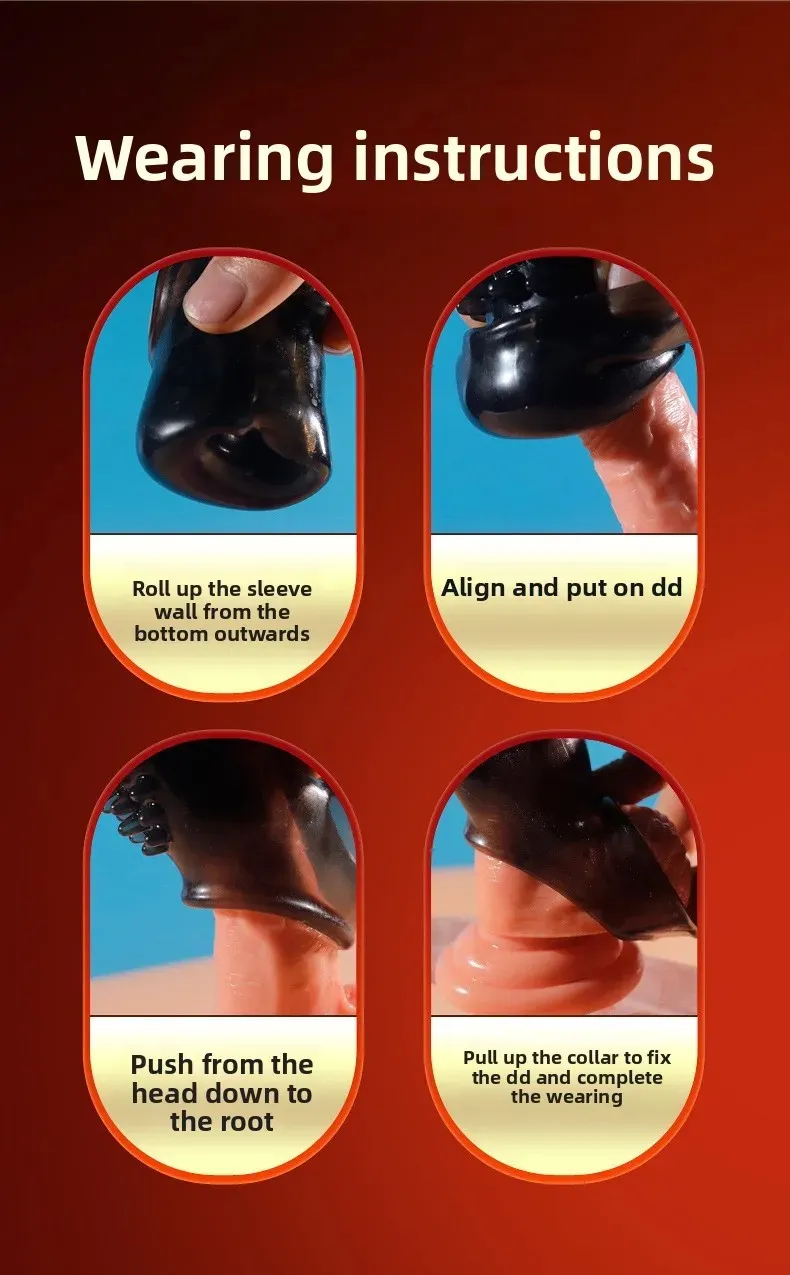 Wolf Tooth Transparent Triple lock stems Penis Sleeve