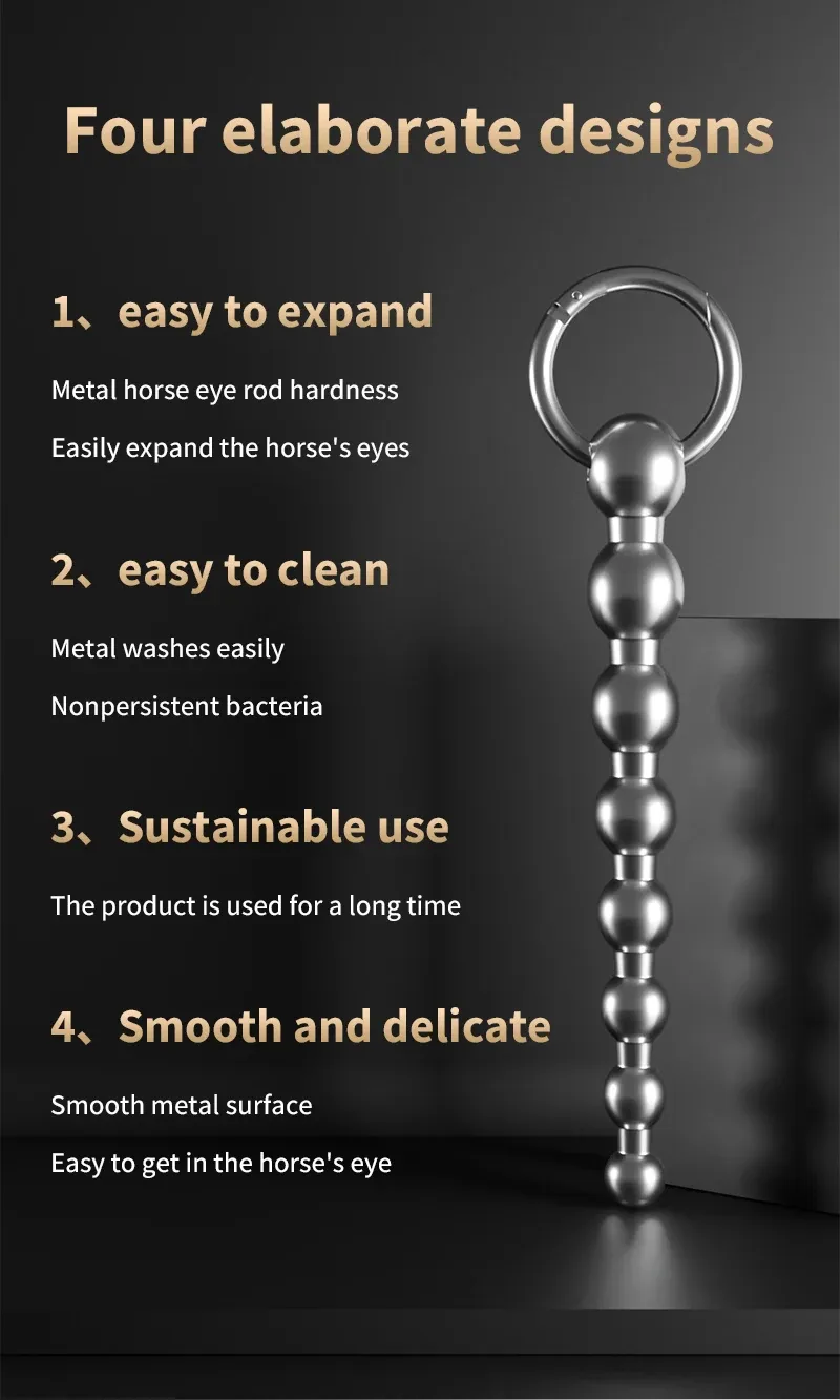 304 Stainless Steel Beaded Urethral Sound 3 Sizes Available