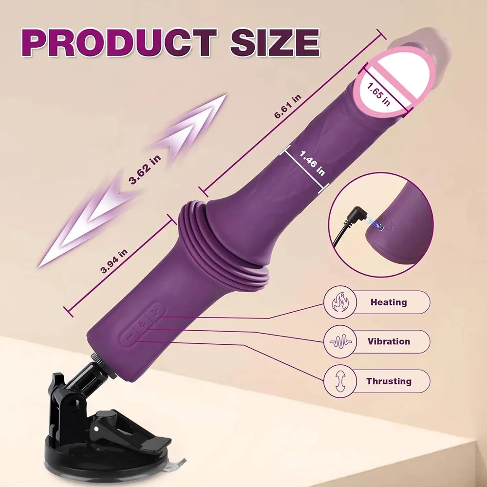 7cm Thrusting Distance Heating & Thrusting Dildo Sex Machine
