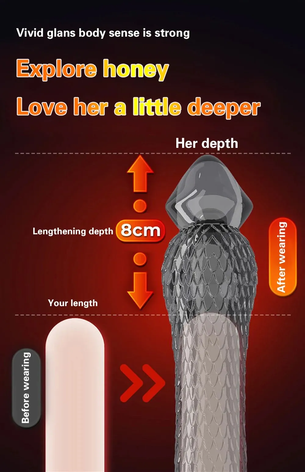 Dragon Scale Vibrating Penis Extender 2 Colors Available