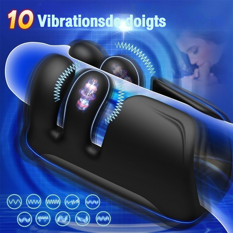 อุปกรณ์ฝึกอวัยวะเพศชาย มอเตอร์ 3 ตัว แรงสั่นสะเทือนสูง 10 ระดับ ทั้งนวด สั่น ตบ 2-in-1 ออกแบบตามหลักสรีรศาสตร์-sextoyfunny
