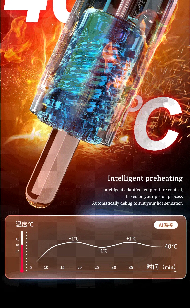 10 Frequency Heating Automatic Male Masturbator Smart Chip
