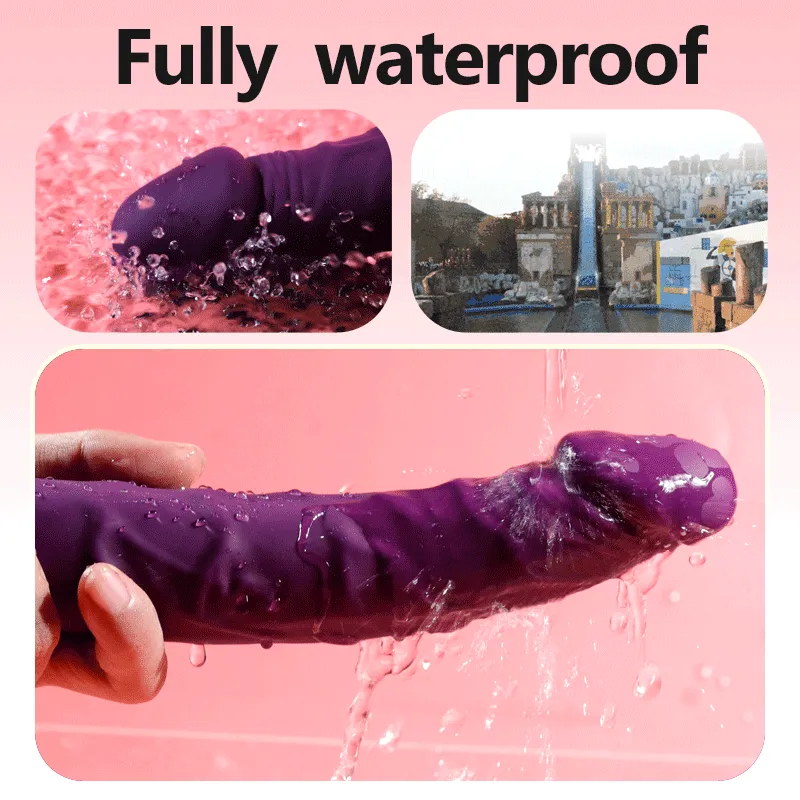 Finger Grip Handle Spot Stimulation Realistic Penis Vibrator