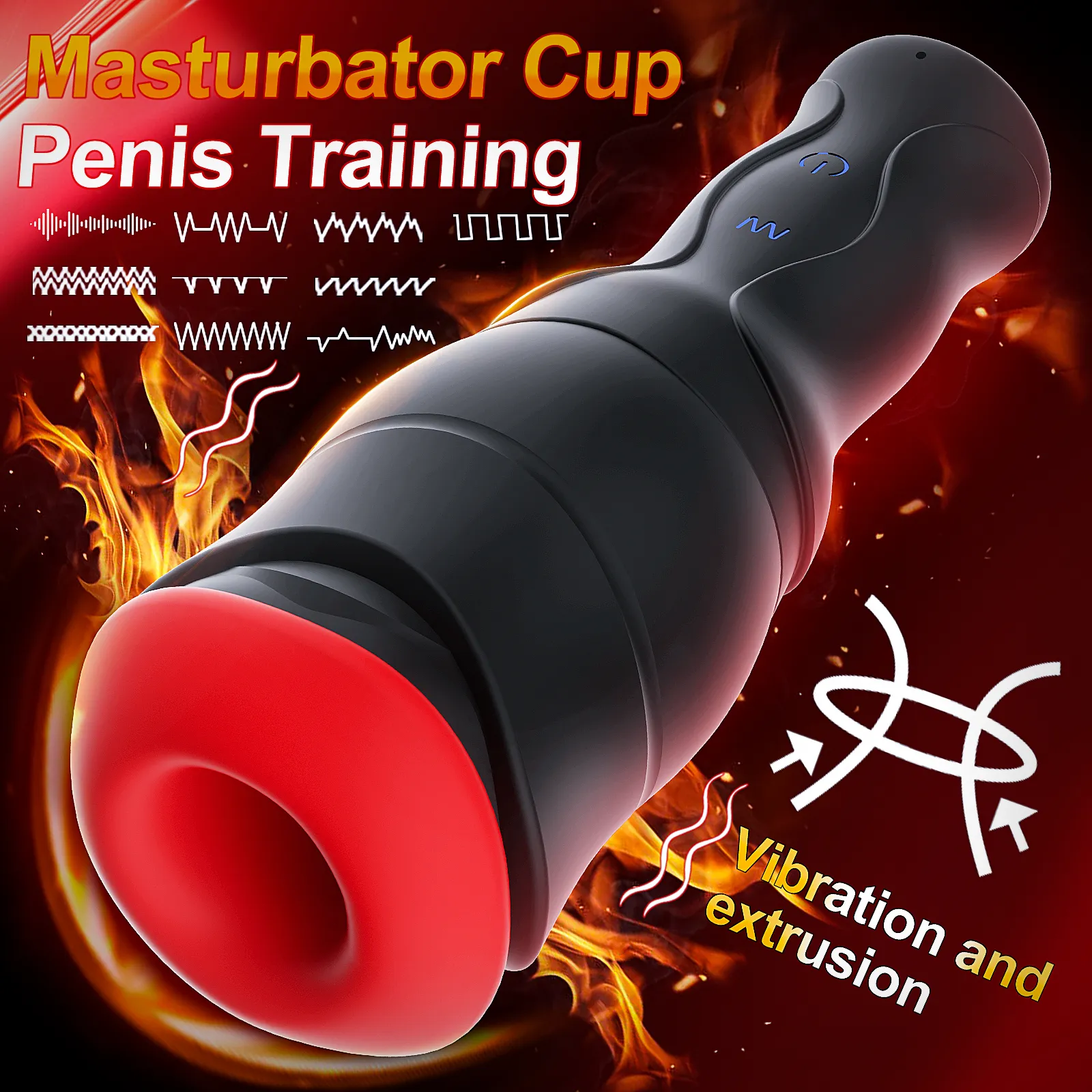 Mouth Oral Shaped Masturbator & Trainer 5 Squeeze Modes