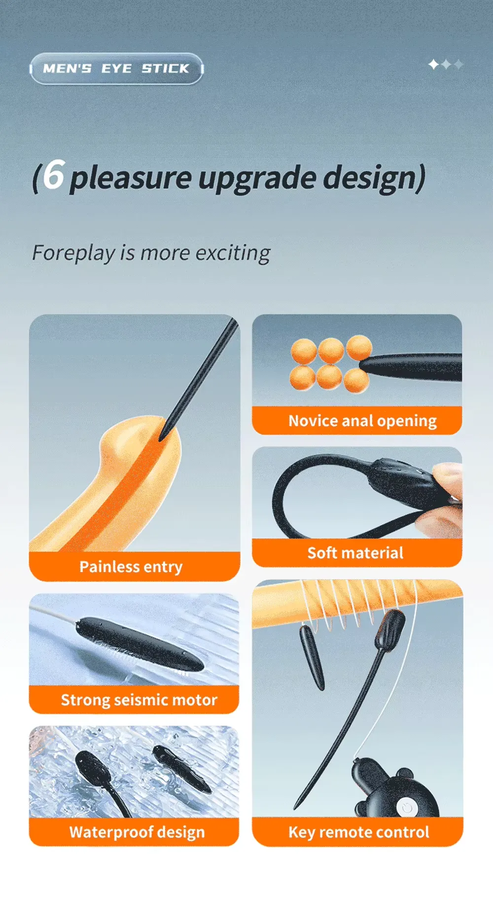Wireless Remote Control 10 Frequencies Urethral Sound