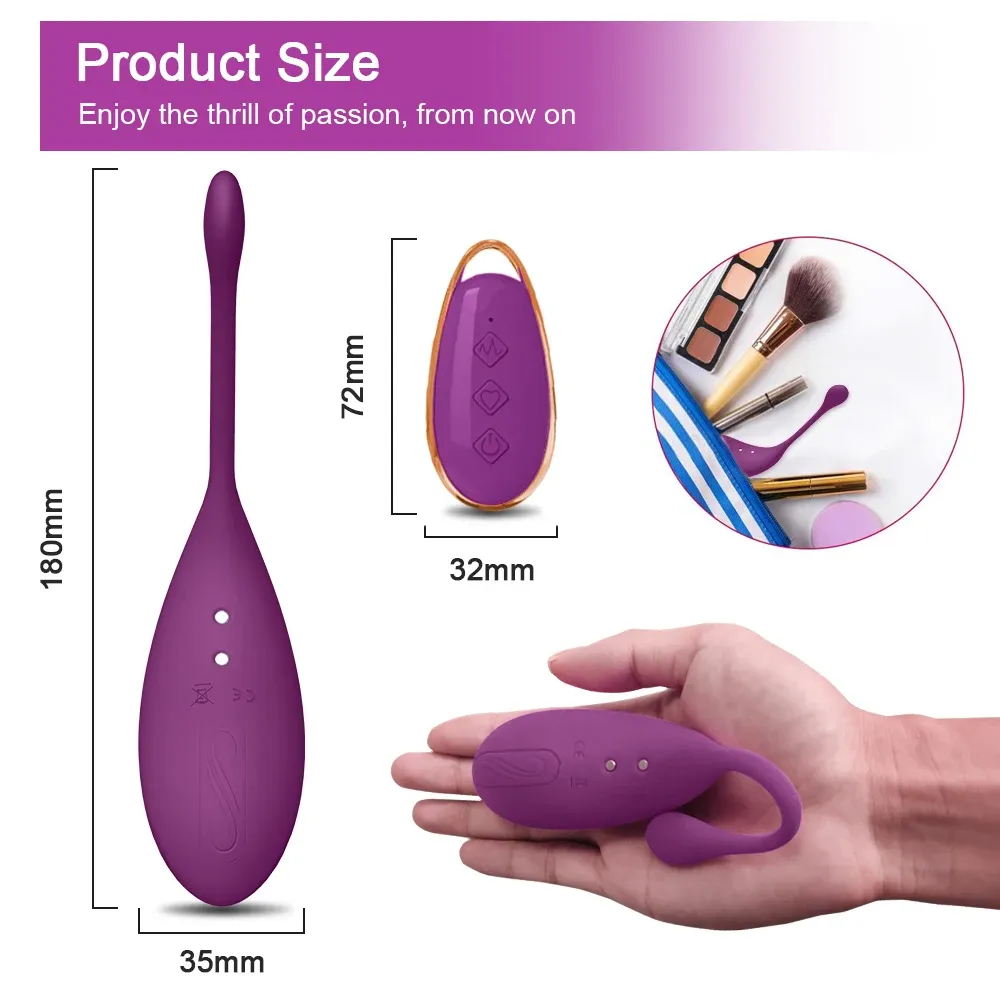 12 Frequencies Wireless Remote Control Tail Egg Vibrator