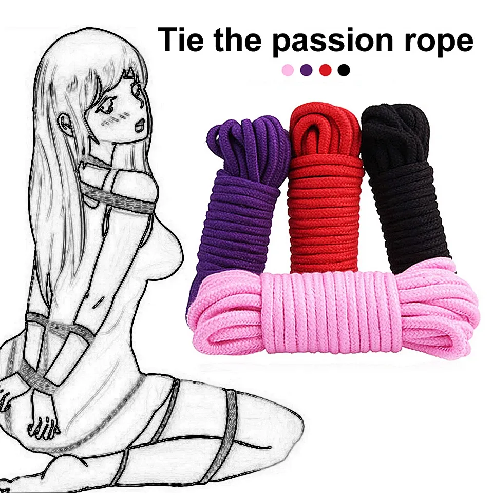 อุปกรณ์พันธนาการ เชือกสำหรับกิจกรรมคู่รัก มีหลายสีให้เลือก BDSM Cotton ความยาว 10 เมตร