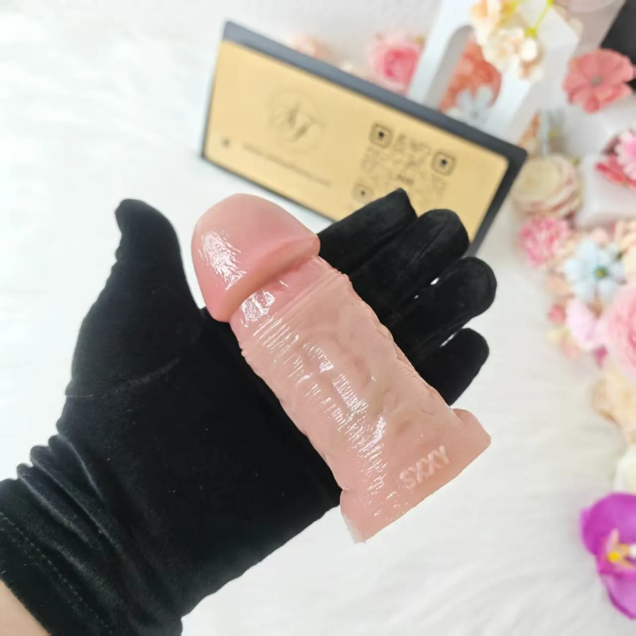 SXXY S8105 Platinum Silicone Simulated Penis Sleeve 2 Colors