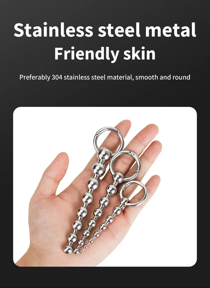 304 Stainless Steel Beaded Urethral Sound 3 Sizes Available