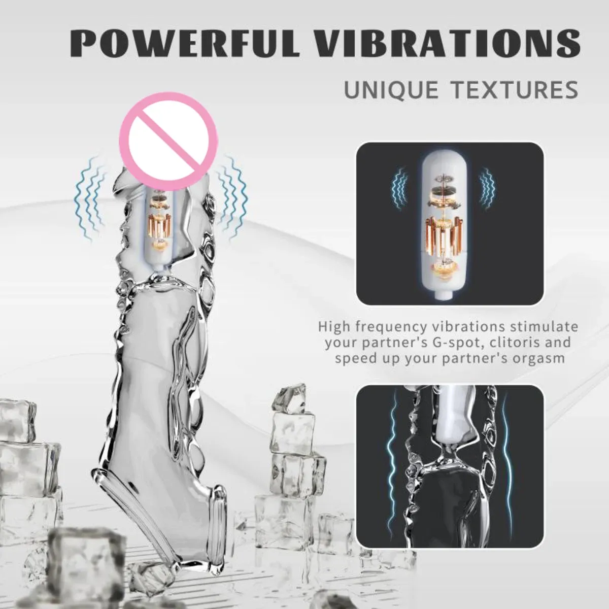 High-Frequency Vibrating Penis Sleeve Integrated Cock Ring