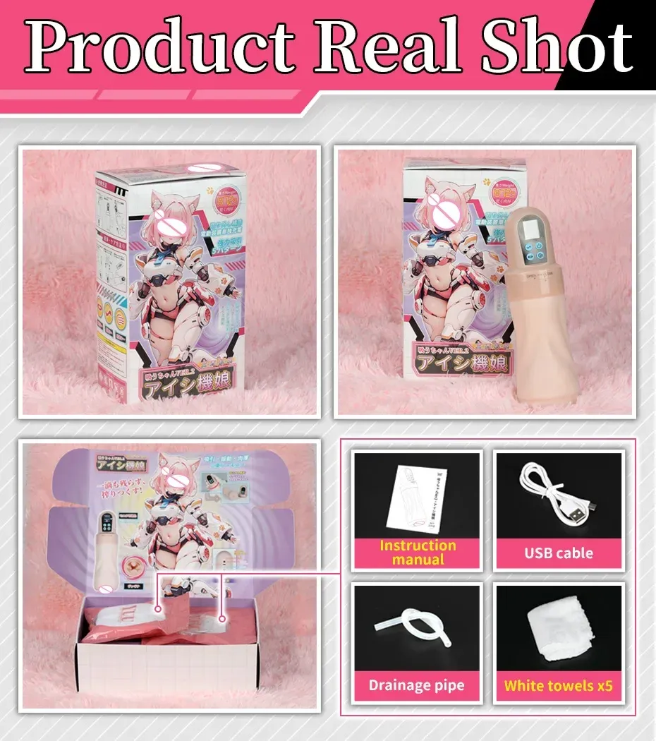 Automatic Realistic Vagina Masturbators 4-Slot Breathable