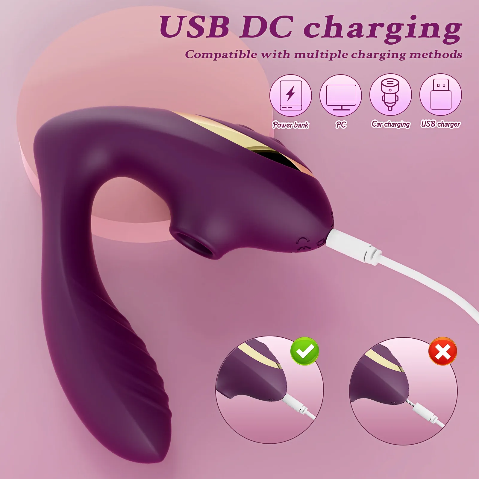Wearable 10-Frequency Vibrating & Suction Vibrator
